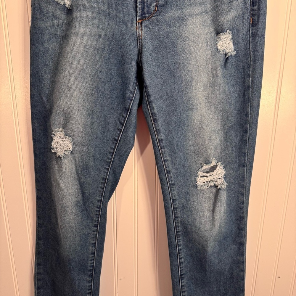 Articles of Society Women’s Mid-Rise Medium Wash Distressed Skinny Jeans Size 31 - Picture 3 of 14